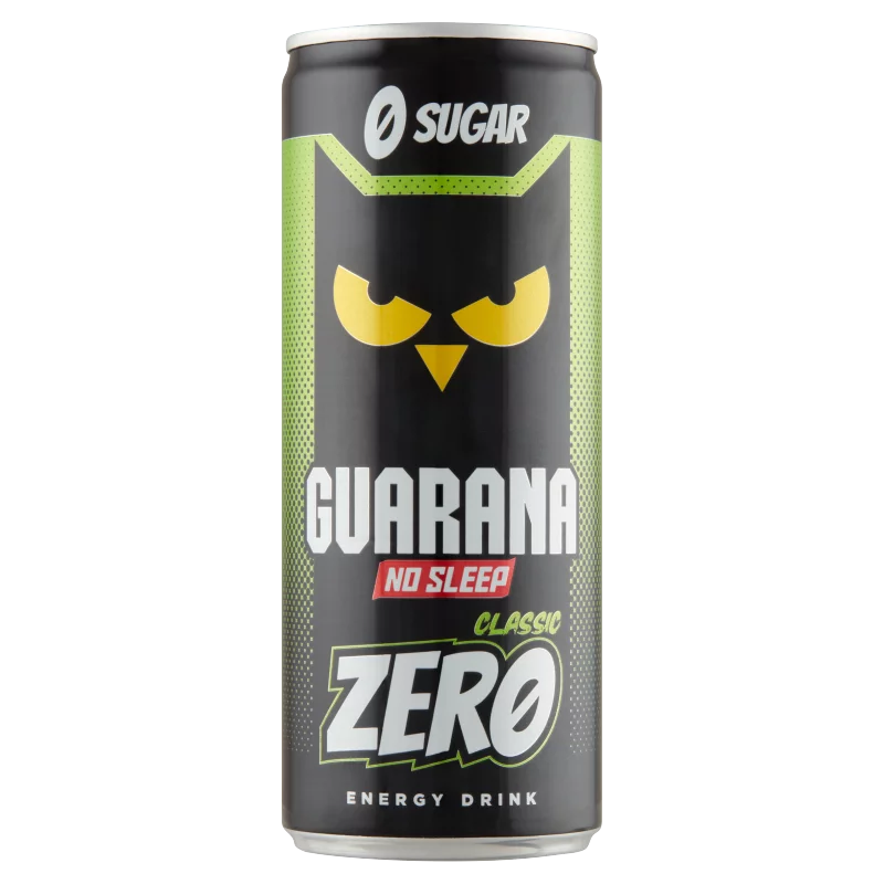 Guarana No Sleep Classic Zero tuttifrutti ízű, cukormentes, szénsavas, alkoholmentes ital 250 ml