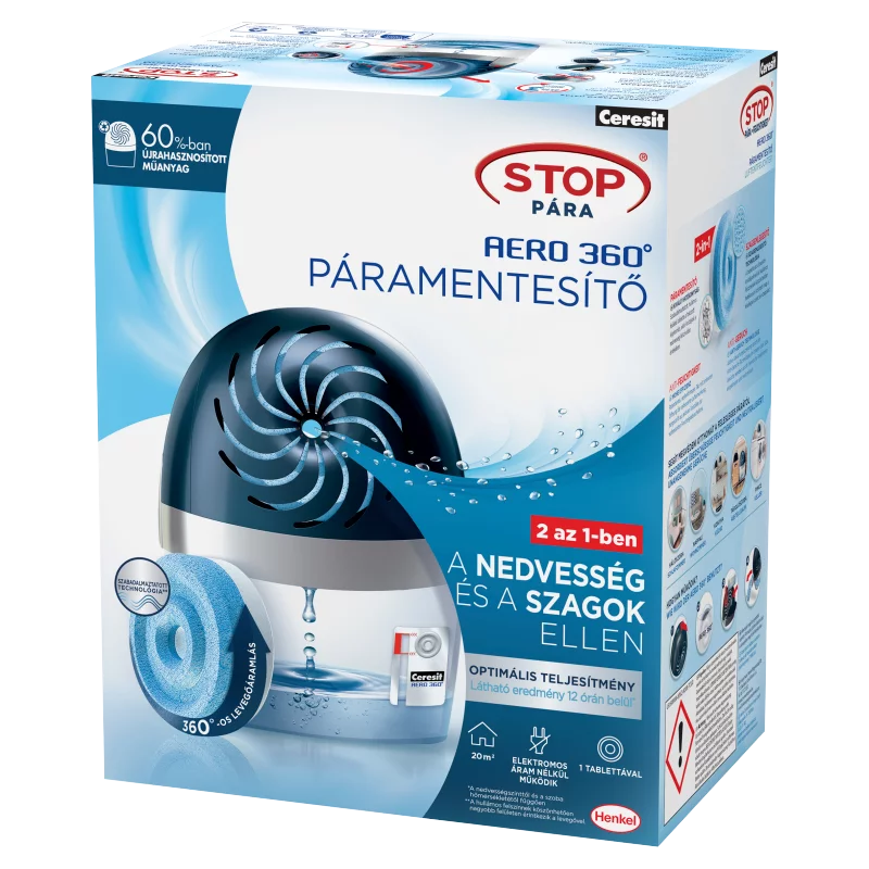 Ceresit Stop Pára Aero 360° kék páramentesítő készülék és tabletta 450 g