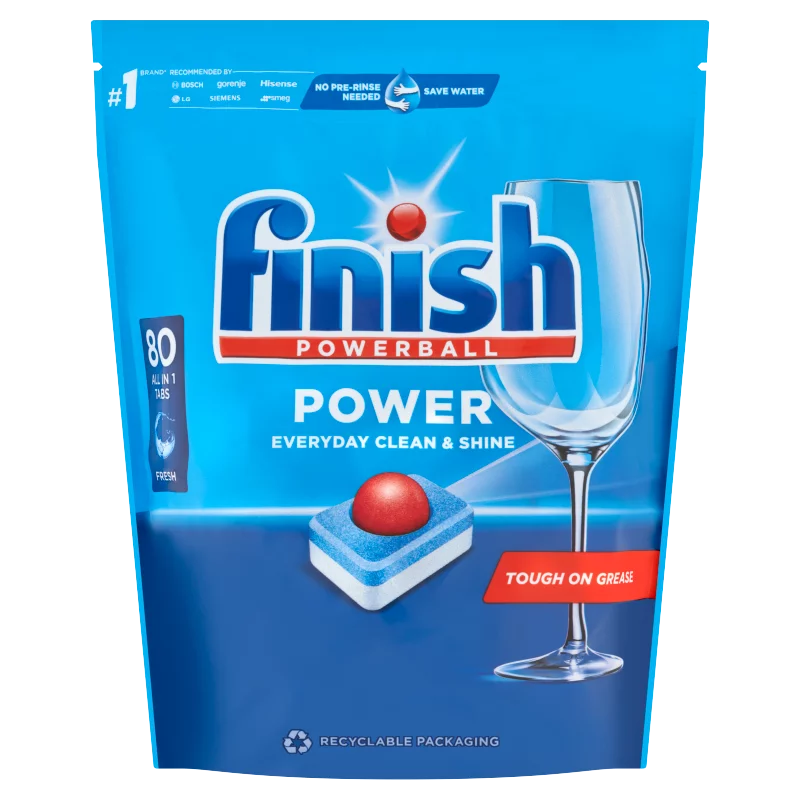 Finish Powerball Power All in 1 Regular mosogatógép tabletta 80 db 1,28 kg