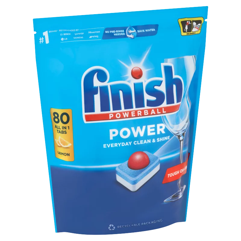 Finish Powerball Power All in 1 Citrom mosogatógép tabletta 80 db 1,28 kg