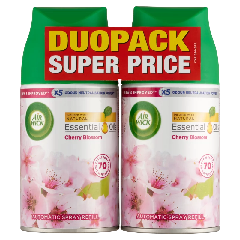 Air Wick Freshmatic Cseresznyevirág automata légfrissítő spray utántöltő 2 x 250 ml (500 ml)