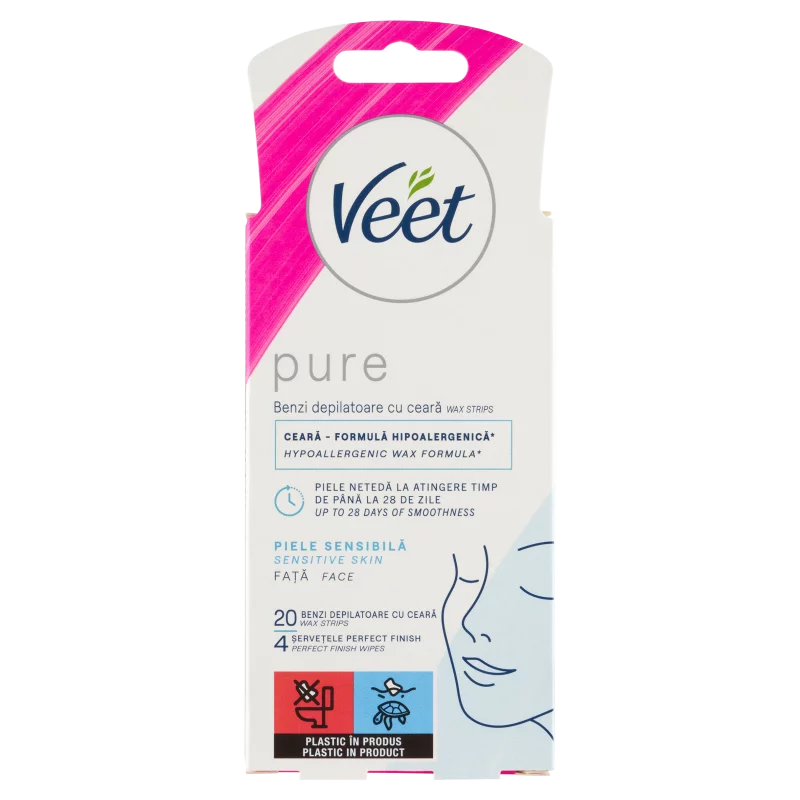 Veet Pure Sensitive Skin gyantaszalag 20 db
