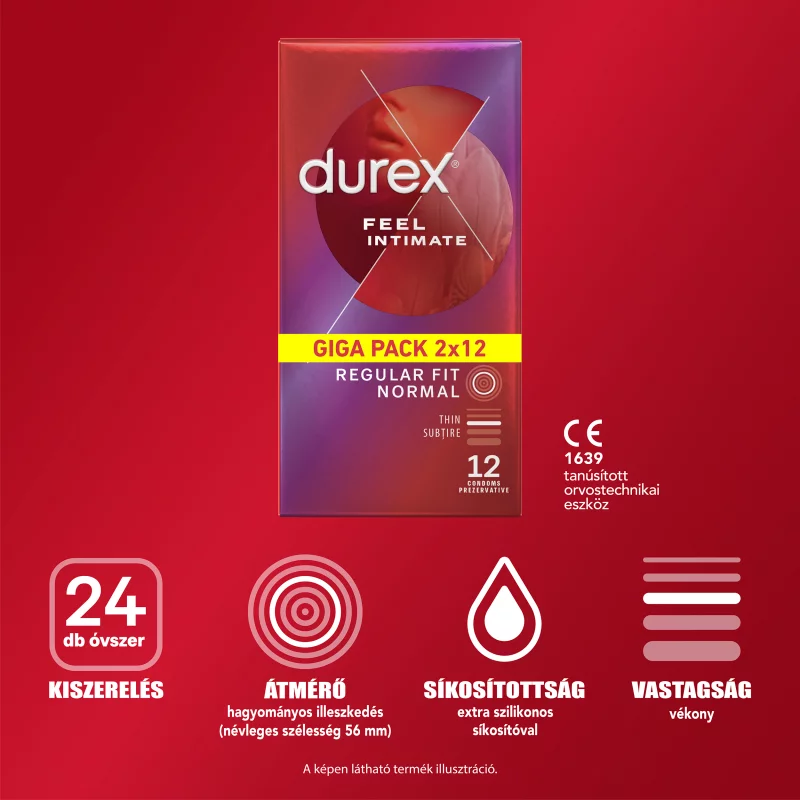 Durex Feel Intimate óvszer 2 x 12 db 