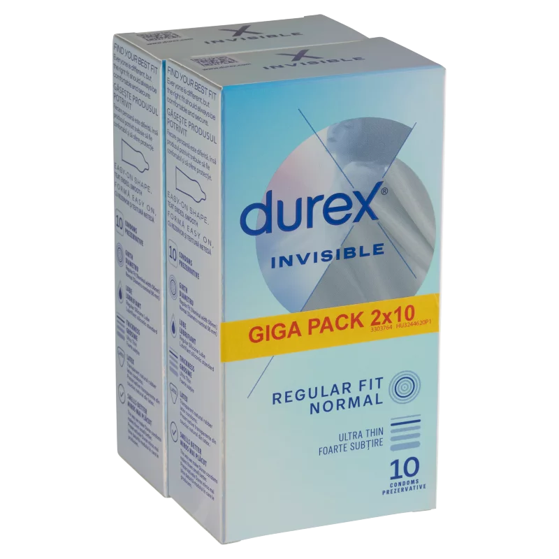 Durex Invisible óvszer 2 x 10 db