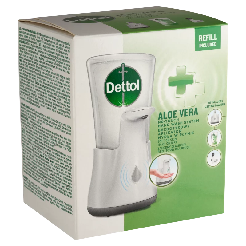 Dettol Aloe Vera érintés nélküli kézmosó készülék és utántöltő 250 ml