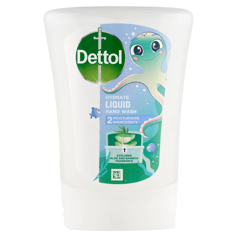 Dettol Explorer Aloe Vera és Bambusz folyékony szappan utántöltő érintés nélküli adagolóhoz 250 ml