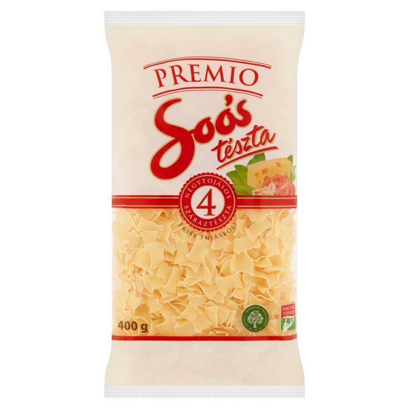 Soós Premio fodroskocka négytojásos száraztészta 400 g