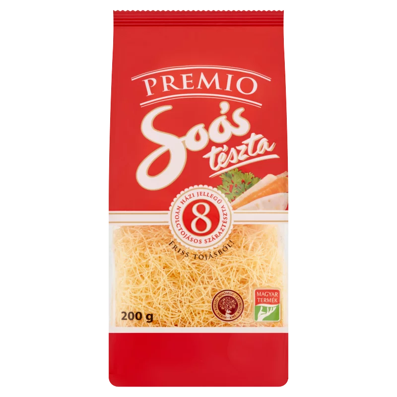 Soós Premio boglyascérna házi jellegű nyolctojásos száraztészta 200 g