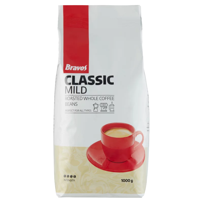 Bravos Classic Mild pörkölt szemes kávé 1000 g