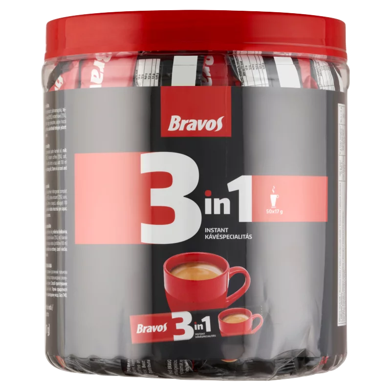 Bravos 3in1 instant kávéspecialitás 50 x 17 g (170 g)