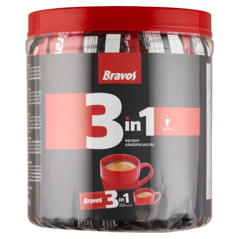 Bravos 3in1 instant kávéspecialitás 50 x 17 g (850 g)