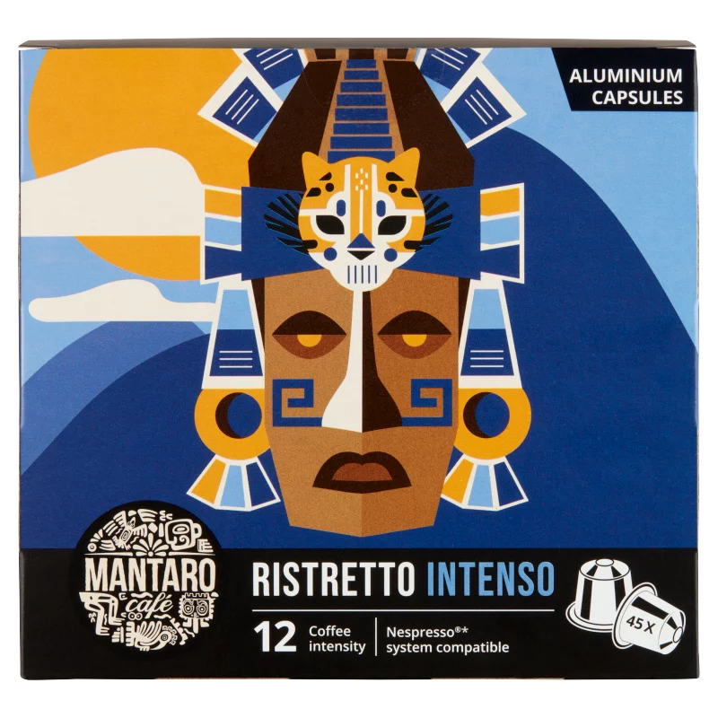 Mantaro Café Ristretto Intenso őrölt, pörkölt kávé alumínium kapszulában 45 x 5,2 g (234 g)