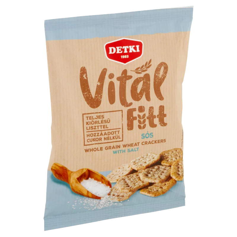 Detki Vital Fitt sós teljes kiőrlésű kréker, cukor hozzáadása nélkül 100 g