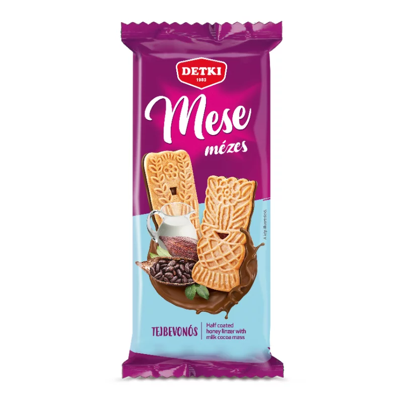 Detki Mese mézes linzer 180g kakaós tejbevonómasszával félig mártva