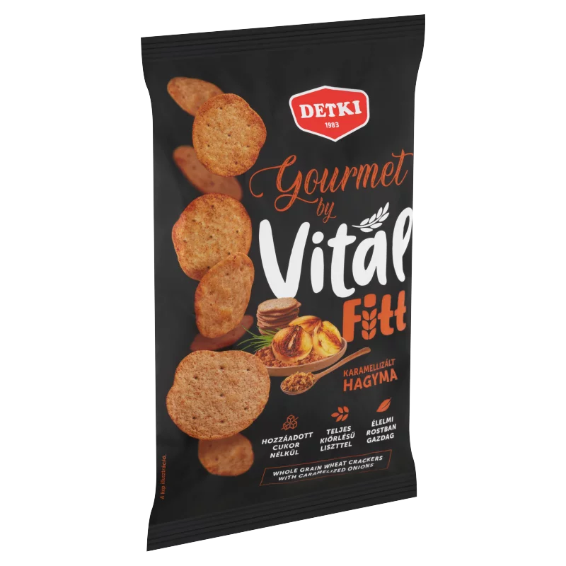 Detki Gourmet by Vital Fitt teljes kiőrlésű kréker hagymás fűszerkeverékkel 100 g
