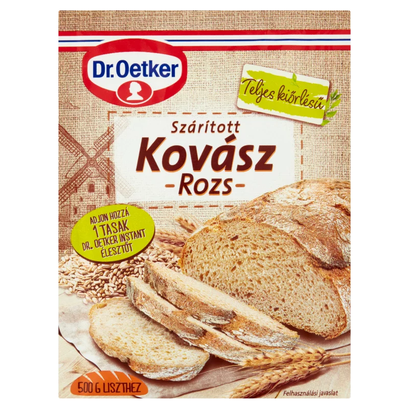 Dr. Oetker szárított teljes kiőrlésű rozskovász 15 g