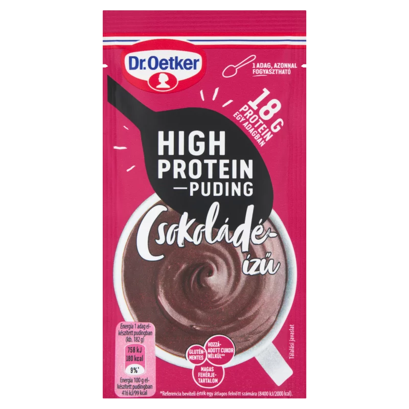 Dr. Oetker High Protein csokoládé ízű krémpudingpor 32 g