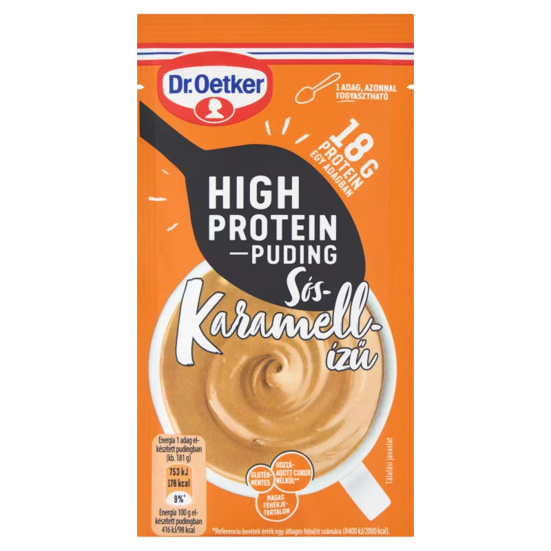 Dr. Oetker High Protein sós karamell ízű krémpudingpor 31 g