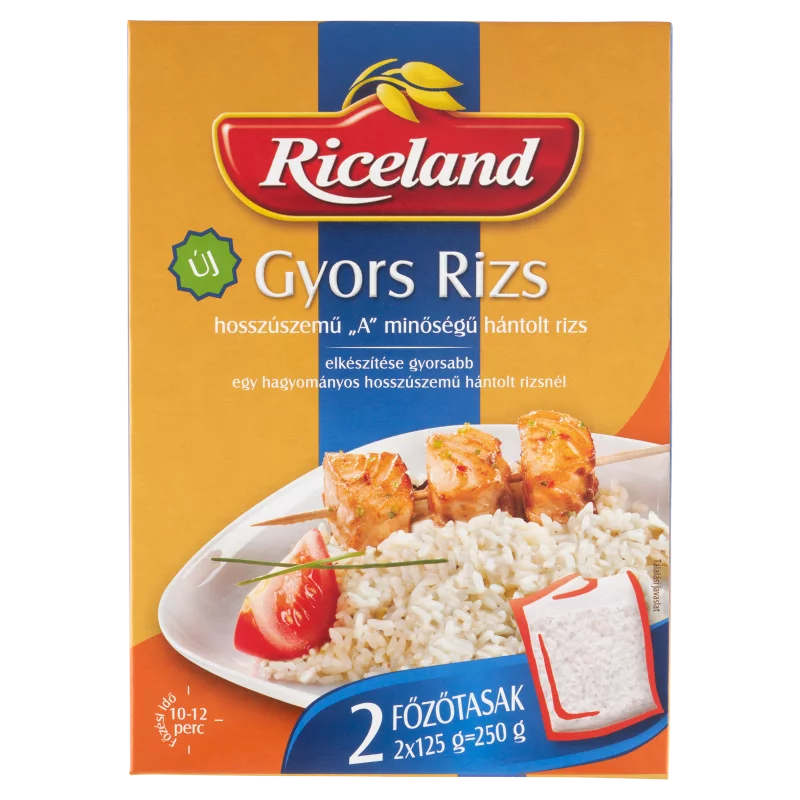 Riceland Gyors Rizs "A" minőségű hosszúszemű hántolt rizs 2 x 125 g (250 g)