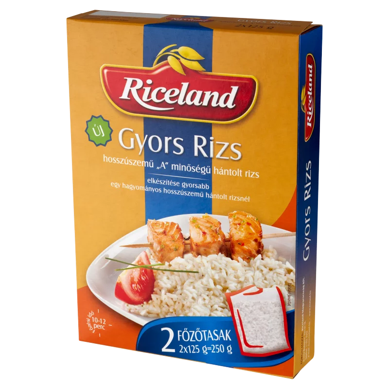 Riceland Gyors Rizs "A" minőségű hosszúszemű hántolt rizs 2 x 125 g (250 g)