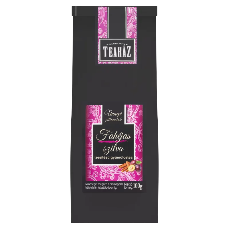 Gárdonyi Teaház Ünnepi Pillanatok fahéjas szilva ízesítésű gyümölcstea 100 g
