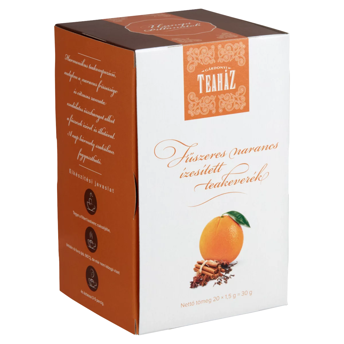 Gárdonyi Teaház fűszeres narancs ízesített teakeverék 20 filter 30 g