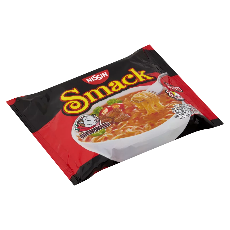 Nissin Smack csípős marha ízű instant tésztaleves 100 g