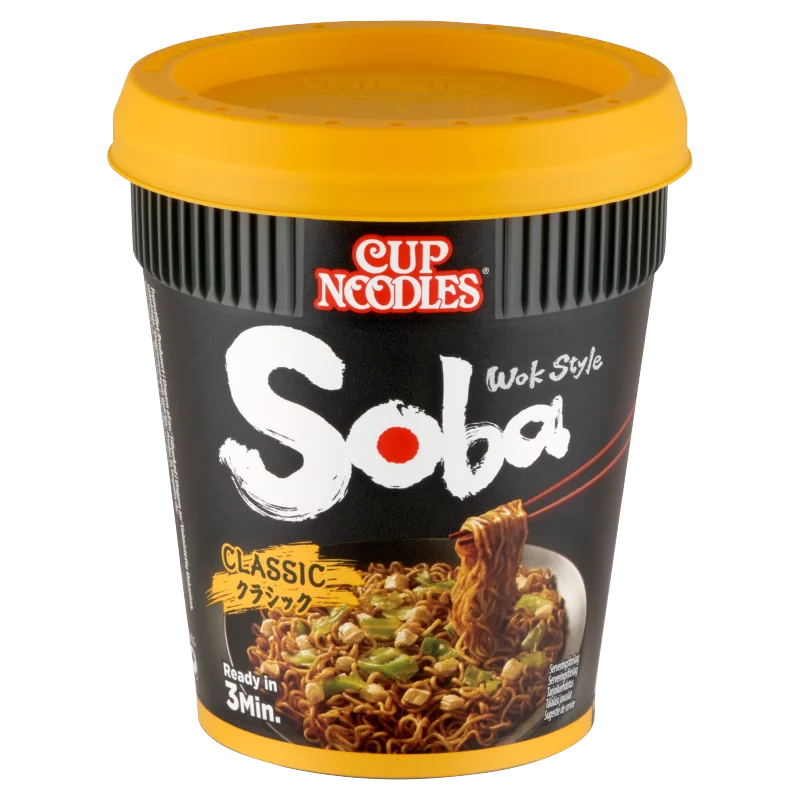 Nissin Cup Noodles Soba instant tészta búzalisztből yakisoba ízesítő szósszal 90 g