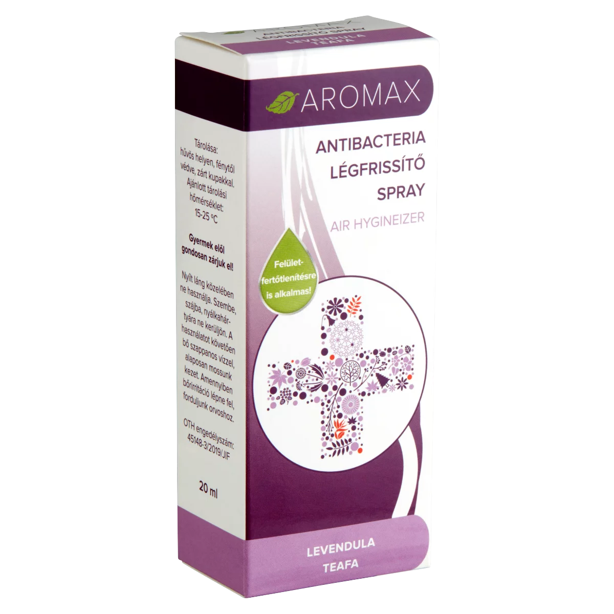 Aromax Antibacteria levendula-teafa légfrissítő spray 20 ml