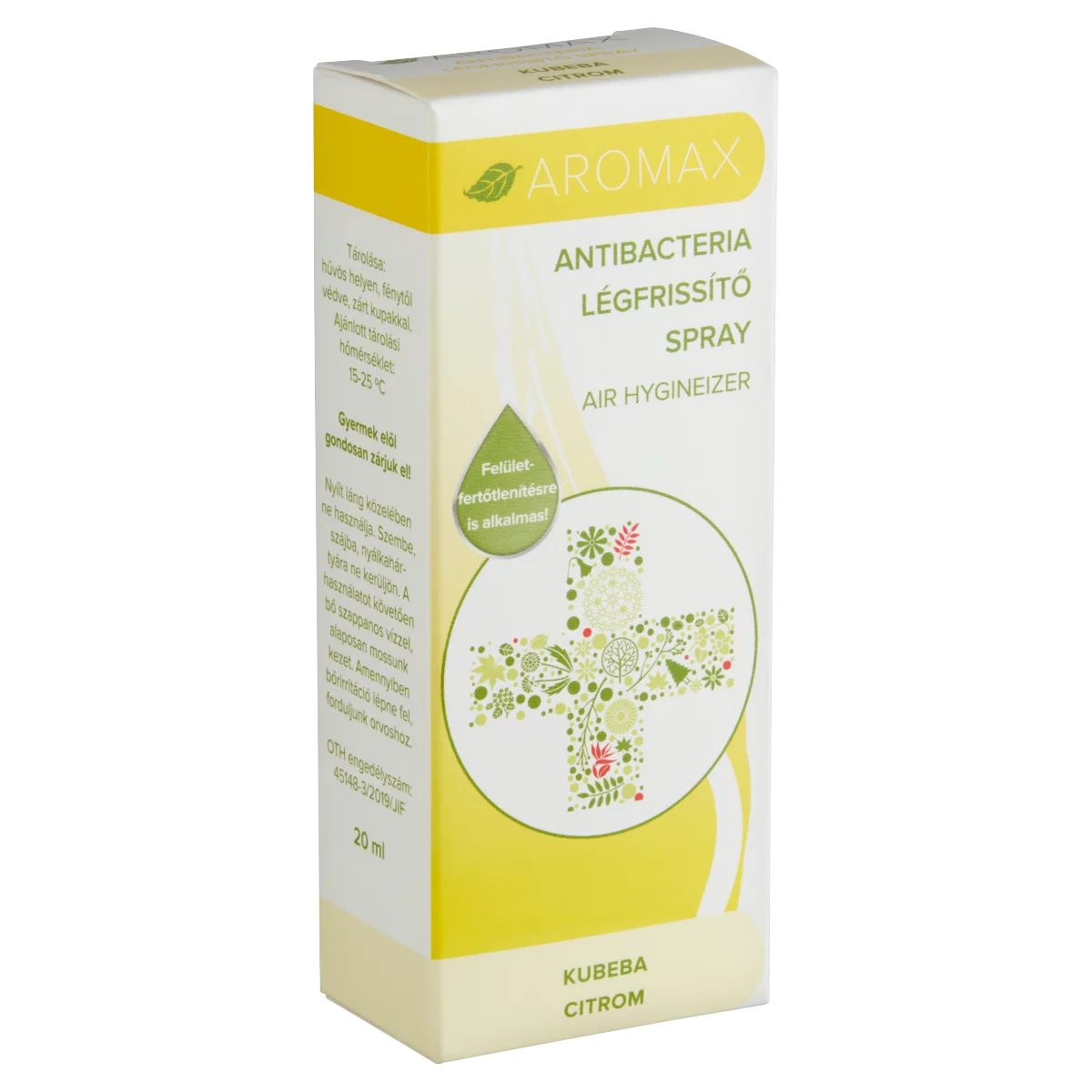 Aromax Antibacteria kubeba-citrom légfrissítő spray 20 ml