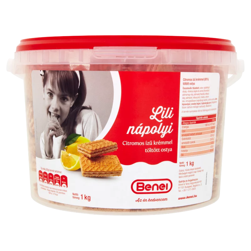 Benei Lili nápolyi citromos ízű krémmel töltött ostya 1 kg