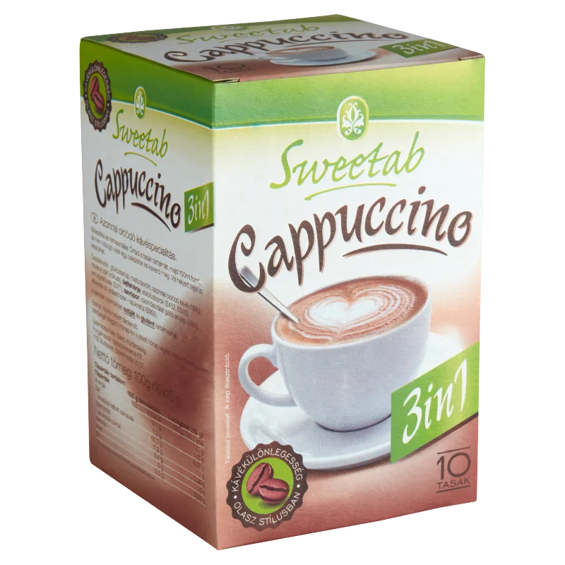 Sweetab 3in1 cappuccino azonnal oldódó kávéspecialitás 10 x 10 g (100 g)