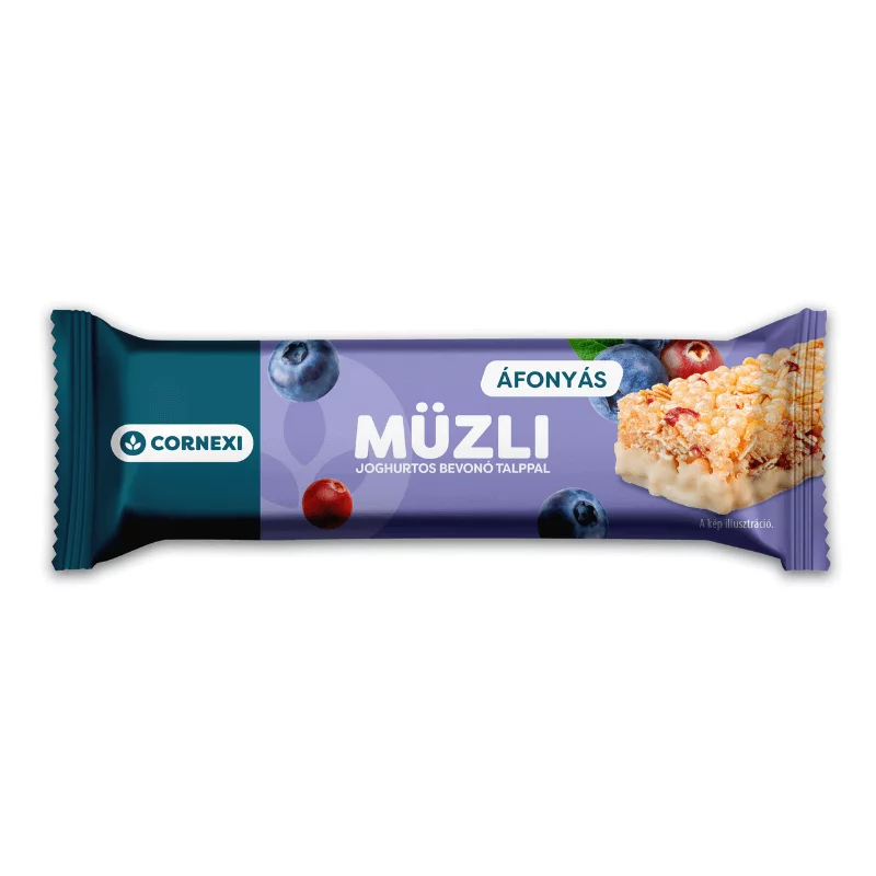 Cornexi müzliszelet 25g áfonyás joghurtos bevonó talppal