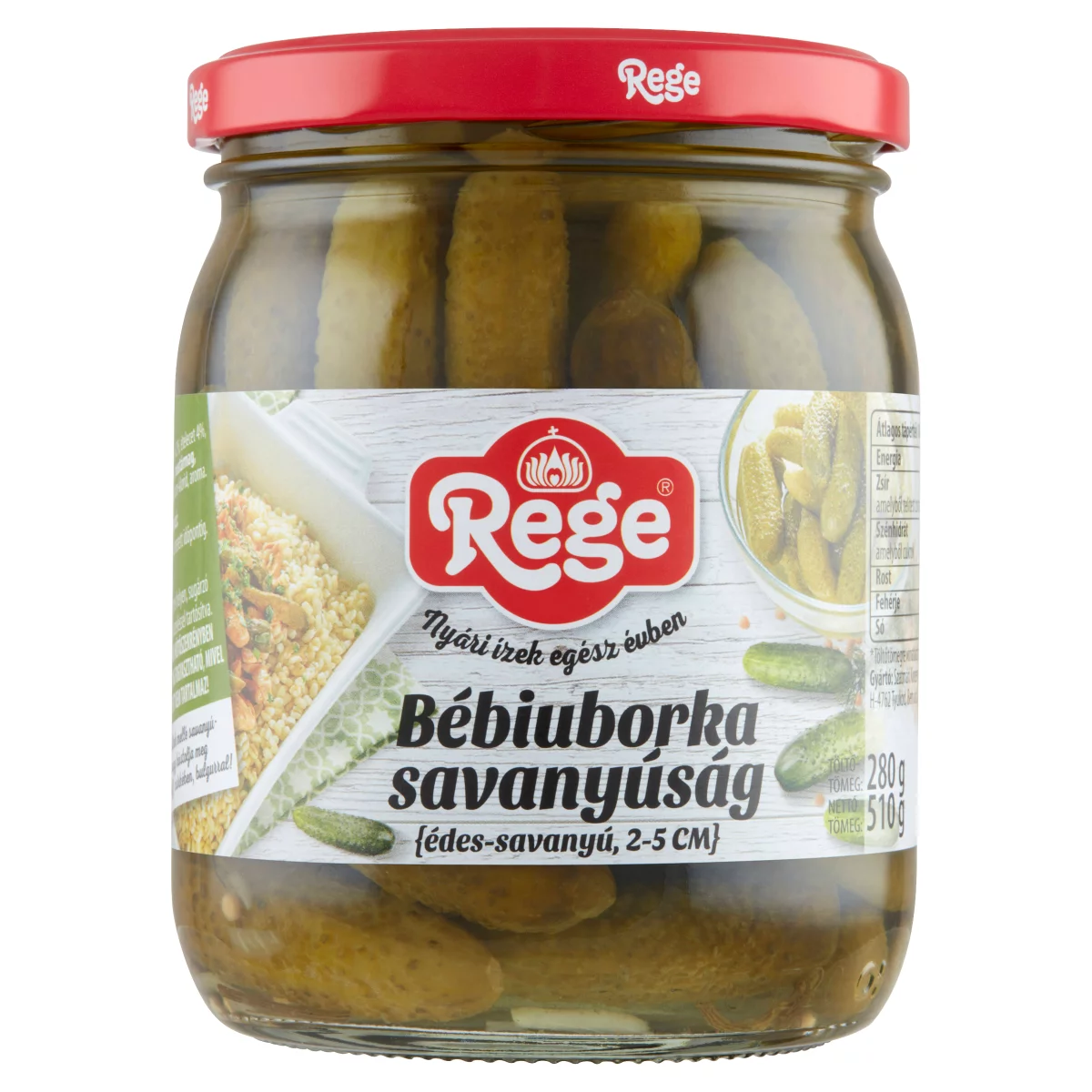 Rege bébiuborka 2-5 cm 510/280g édes-savanyú