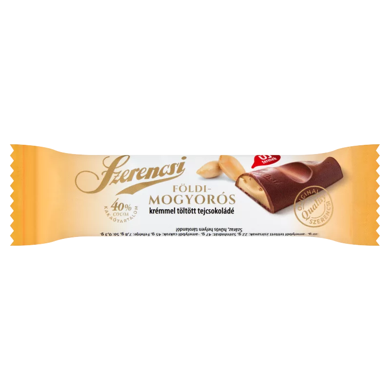 Szerencsi földimogyorós krémmel töltött tejcsokoládé 19 g