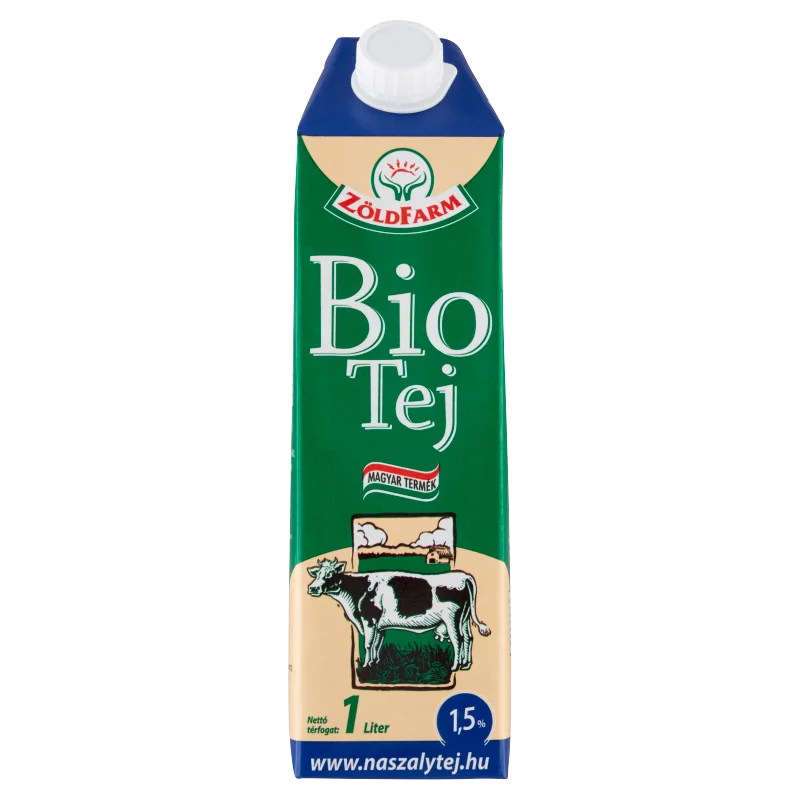 Zöldfarm BIO UHT zsírszegény tej 1,5% 1 l