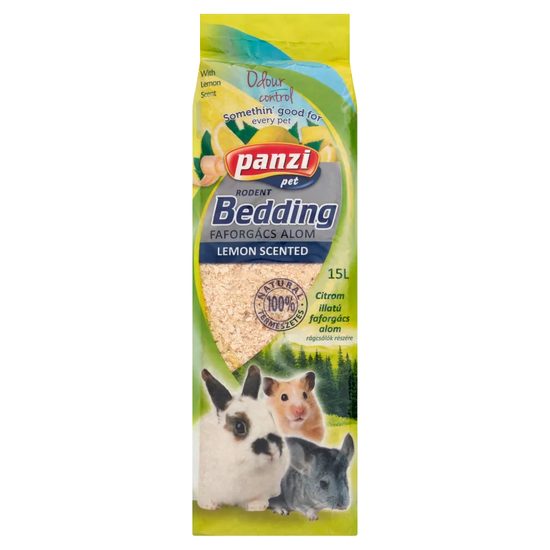 Panzi Pet citrom illatú faforgács alom rágcsálók részére 15 l