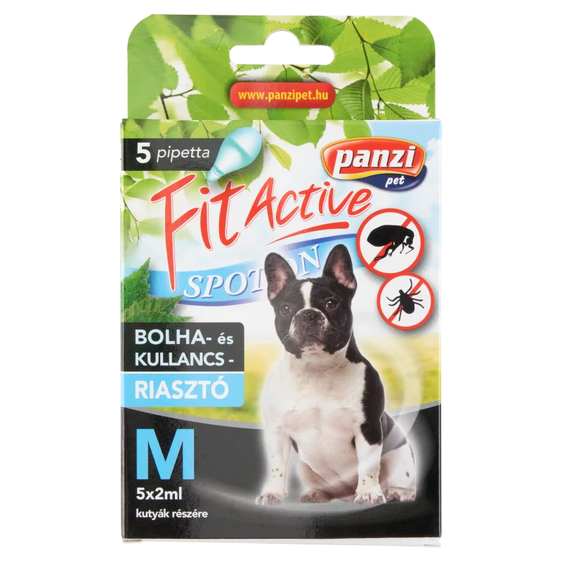 Panzi Fit Active Spot-On bolha- és kullancsriasztó kutyák részére M 5 x 2 ml