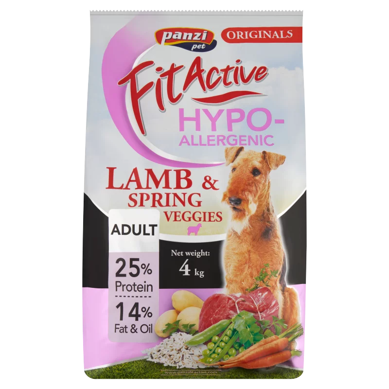 Panzi Fit Active Adult Hypoallergenic bárány teljesértékű eledel felnőtt kutyák részére 4 kg