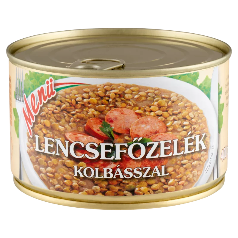 Menü lencsefőzelék kolbásszal 400 g