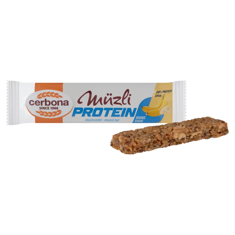 Cerbona Protein fehérjében gazdag banános müzliszelet 35 g
