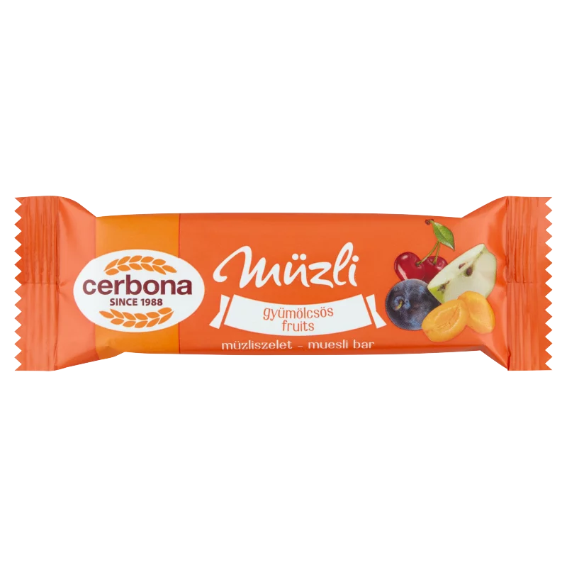 Cerbona gyümölcsös müzliszelet 20 g