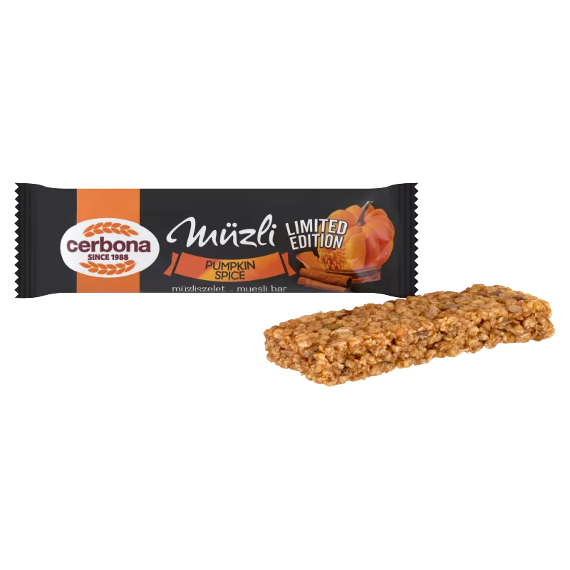 Cerbona Müzli Pumpkin Spice sütőtök fűszeres müzliszelet 20 g