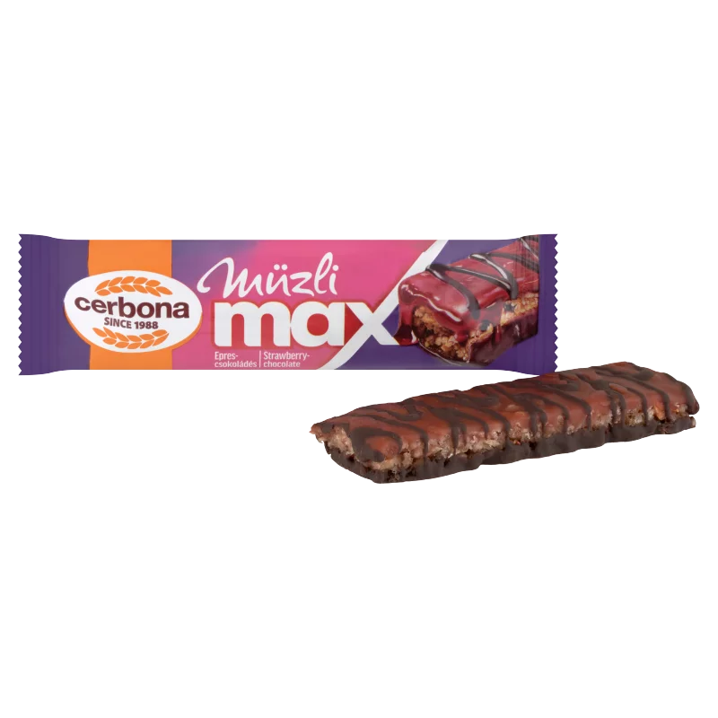 Cerbona Müzli Max epres-csokoládés müzliszelet 30 g