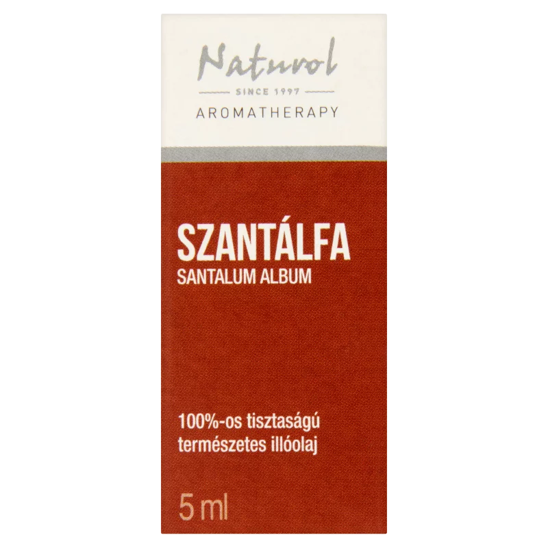 Naturol Aromatherapy 100%-os tisztaságú természetes szantálfa illóolaj 5 ml