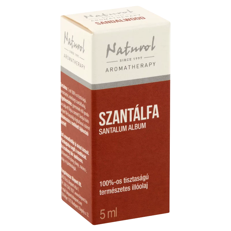 Naturol Aromatherapy 100%-os tisztaságú természetes szantálfa illóolaj 5 ml