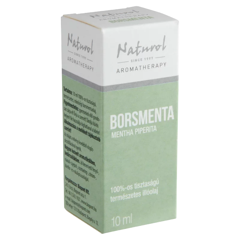 Naturol Aromatherapy 100%-os tisztaságú természetes borsmenta illóolaj 10 ml