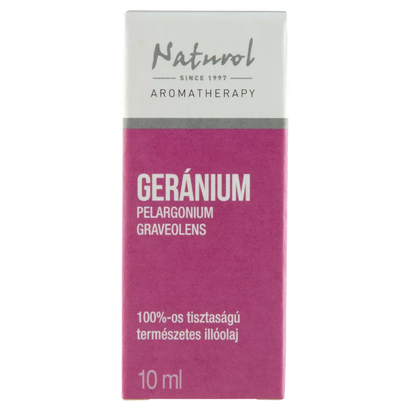 Naturol Aromatherapy 100%-os tisztaságú természetes geránium illóolaj 10 ml