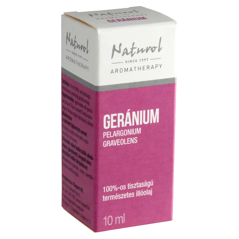 Naturol Aromatherapy 100%-os tisztaságú természetes geránium illóolaj 10 ml