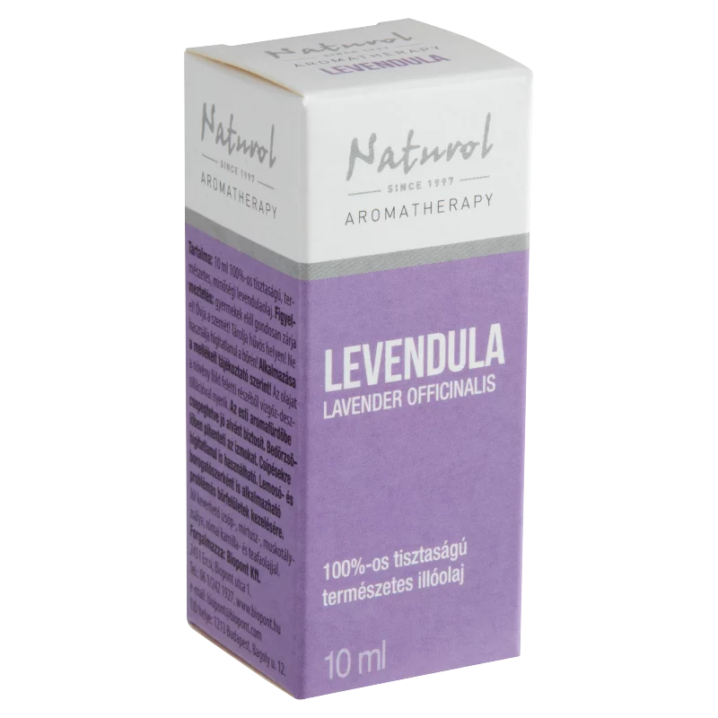 Naturol Aromatherapy 100%-os tisztaságú természetes levendula illóolaj 10 ml